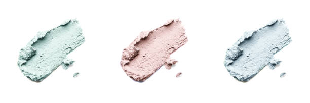 istock Smears of cosmetic clay on a white background. 1290312663