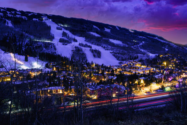 istock Winter Night View Vail Colorado 1290314566