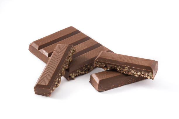 istock Chocolate turron nougat with puffed rice for Christmas 1290315066