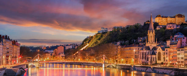 istock View of Saone river in Lyon city at evening 1290319492