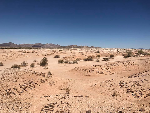Valley of Names in Arizona Desert