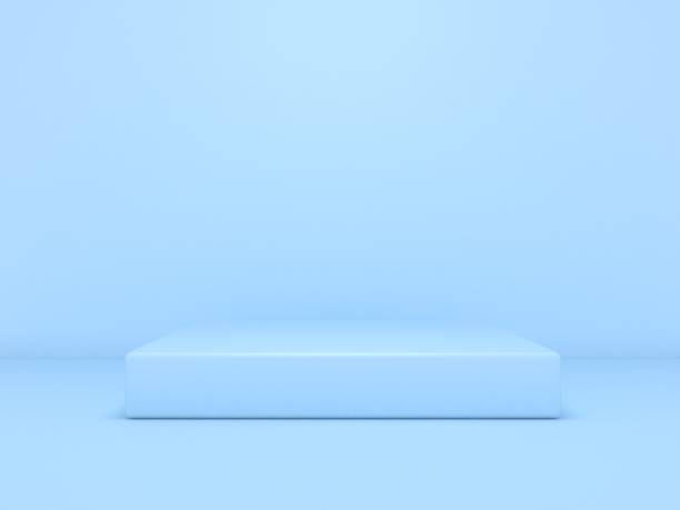 Blue box podium box podium construction platform photos stock pictures, royalty-free photos & images