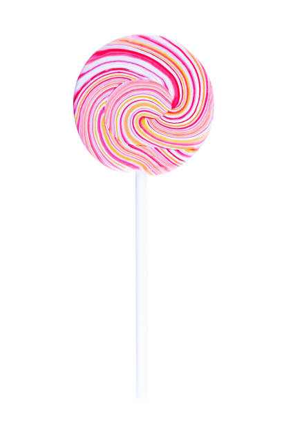 istock Sweet colorful Christmas candy on a white isolated background 1290329131