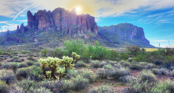 istock Superstition Mountains in Arizona as the sun rises 1290331355