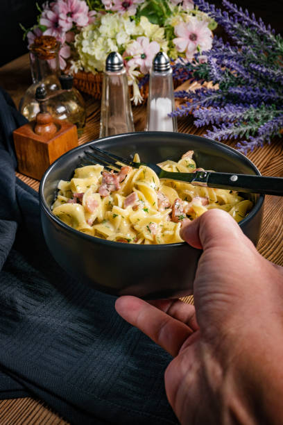 istock Tagliatelle moves Carbonara 1290338156