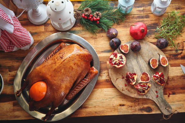 istock Traditional Christmas Duck Holiday Dinner 1290338353
