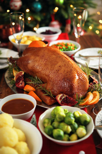 istock Traditional Christmas Duck Holiday Dinner 1290338785