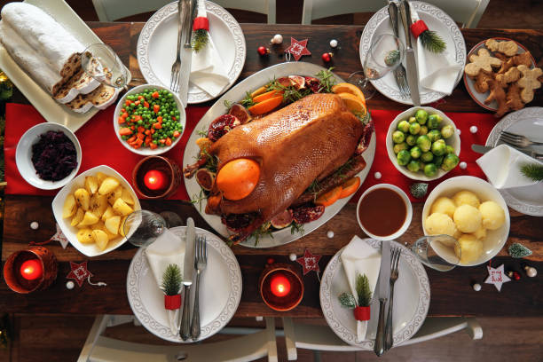 istock Traditional Christmas Duck Holiday Dinner 1290338827