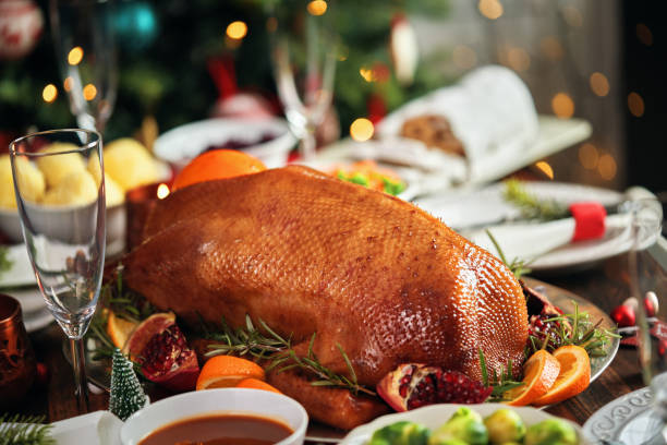 istock Traditional Christmas Duck Holiday Dinner 1290338890