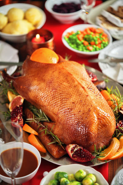 istock Traditional Christmas Duck Holiday Dinner 1290339185