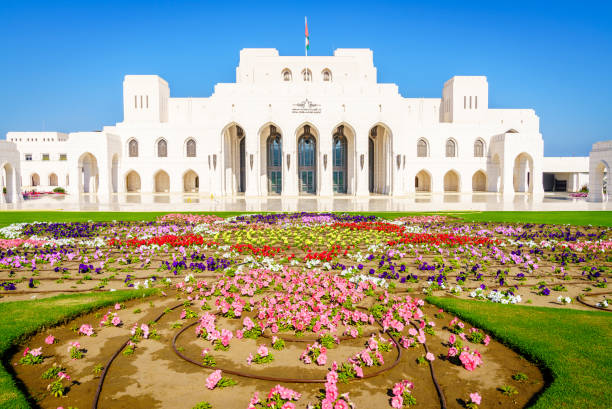 Muscat, Oman, December 3, 2016: Beautiful Royal Opera House and grounds in Muscat, Oman