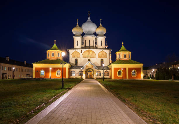 istock Assumption Cathedral of the Tikhvin Monastery 1290356187