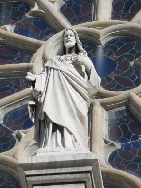 Detail of the Sacred Heart Church façade in Tampa, Florida, USA.