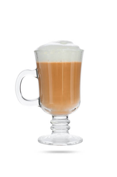 istock latte in a transparent cup isolated on white background 1290380089