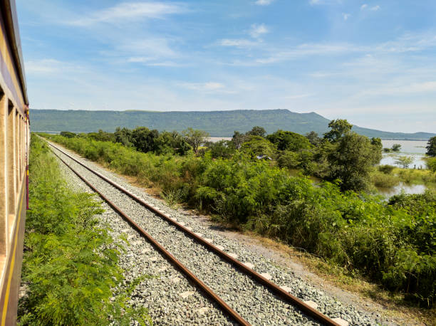 istock Landscape of railway scenery in Thailand. 1290383982
