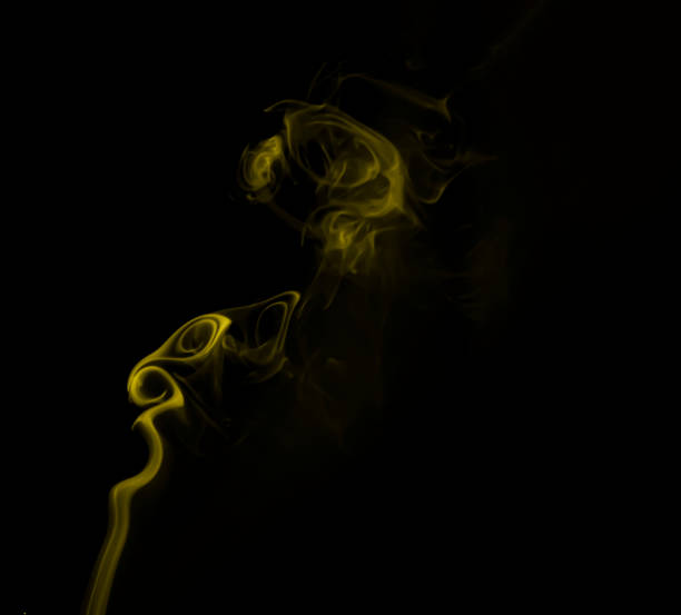 istock Abstract blue smoke on black background. Aromatherapy concept 1290387231