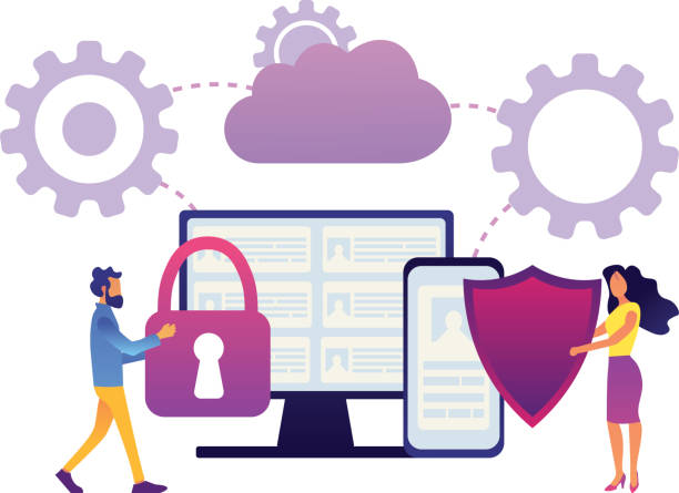 ilustrações de stock, clip art, desenhos animados e ícones de safety and security of personal data concept - cyber security
