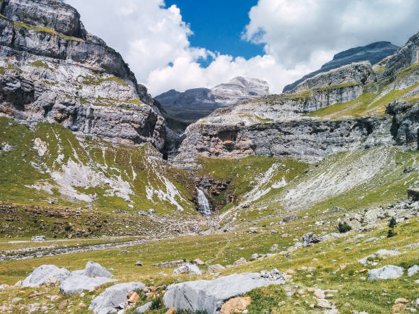 istock panoramic of a mountain landscape with a waterfall in the background 1290395195
