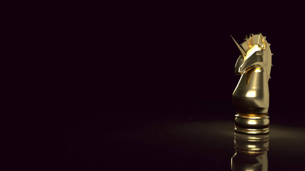 istock The gold unicorn chess for start up business content 3d rendering 1290436293
