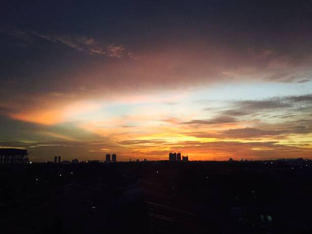 istock Sunset in the city during a blackout 1290437169
