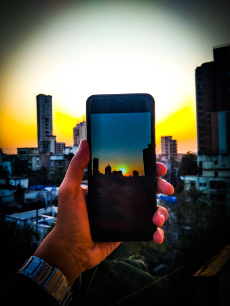 Sunset scene photography,Mobile photography