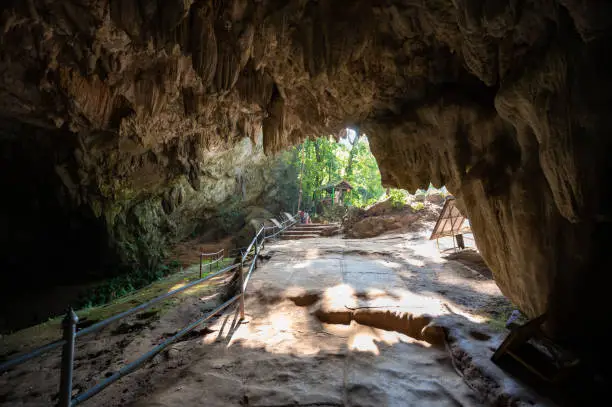 Photo of Landscape of Thamluang cave entrance looking from the first chamber.