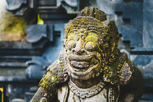 Hinduism god statue in Bali Indonesia.