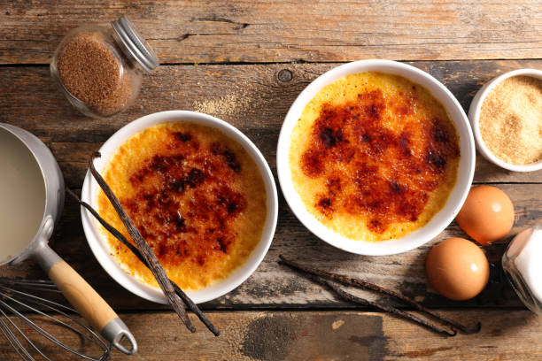 istock creme brulee.  dessert with caramel 1290444479