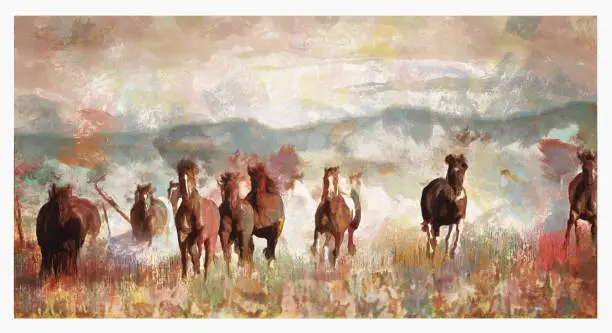 Photo of Wild horses - Mixed digital technique