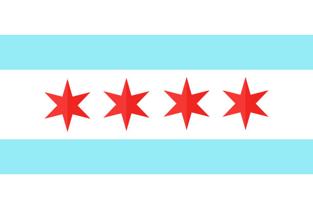 Chicago flag background. Chicago flag background. springfield new jersey stock illustrations