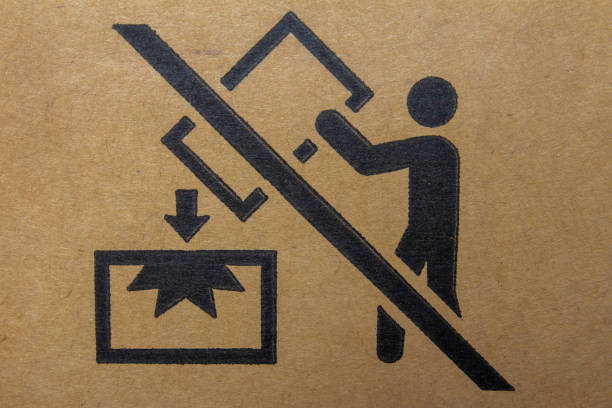 Packaging symbol to indicate that the items shall not be dropped down to mitigate risk of getting damaged. Do not drop packaging symbol.