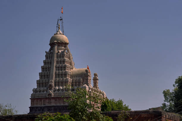 Grishneshwar temple,or Ghrneshwar Jyotirlinga or Dhushmeshwar temple, 12 Jyotirlinga shrines Verul (Ellora) Aurangabad stock photo