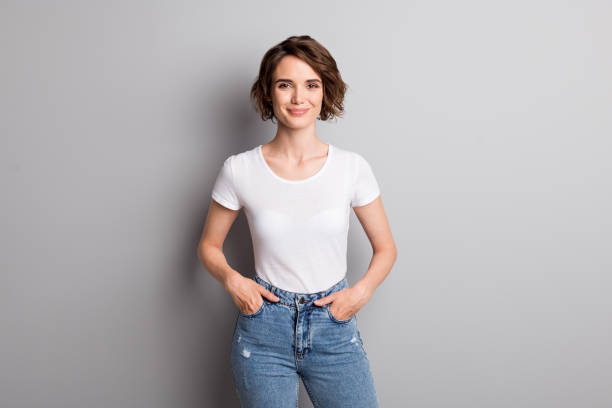 246,300+ Woman Wearing White Jeans Stock Photos, Pictures & Royalty-Free  Images - iStock