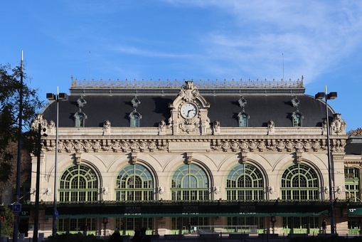 Former Brotteaux railway station in Lyon, built in 1908, currently auction house, exterior view, city of Lyon, Rhône department, France