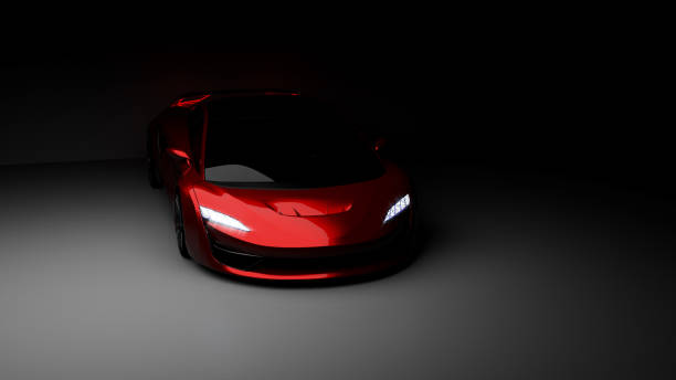 istock sportscar silhouette on black background 1290469467