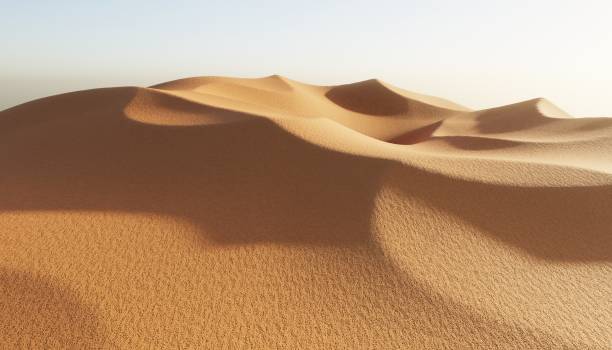 istock Realistic 3D Render of Desert Dunes 1290471110