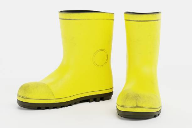 istock Realistic 3D Render of Gum Boots 1290471122