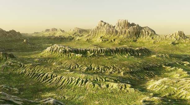 istock Realistic 3D Render of Mountains 1290471183