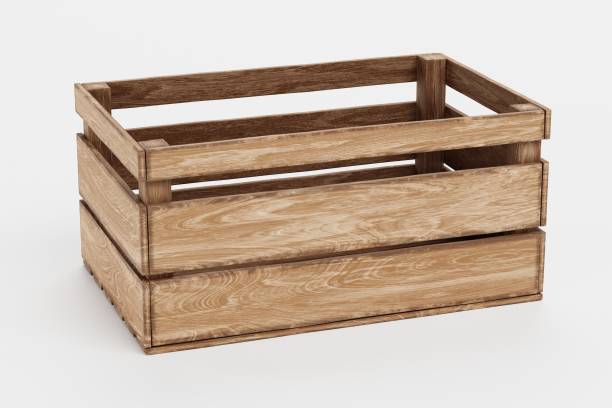 istock Realistic 3D Render of Wooden Box 1290471241