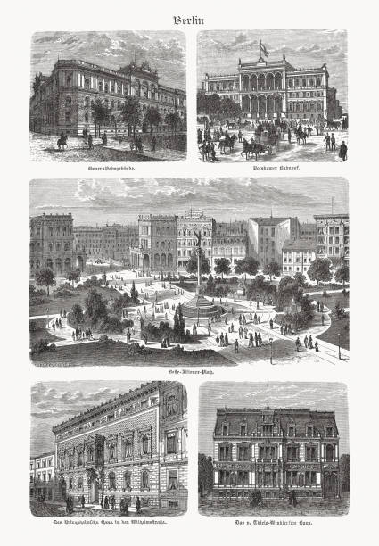 istock Historical views of Berlin, Germany, wood engravings, published in 1893 1290471402