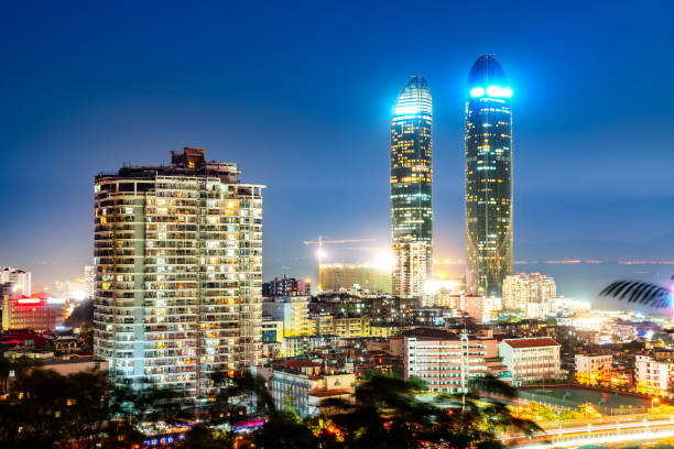 istock Xiamen Siming District Urban Architecture Night Scenery 1290473372