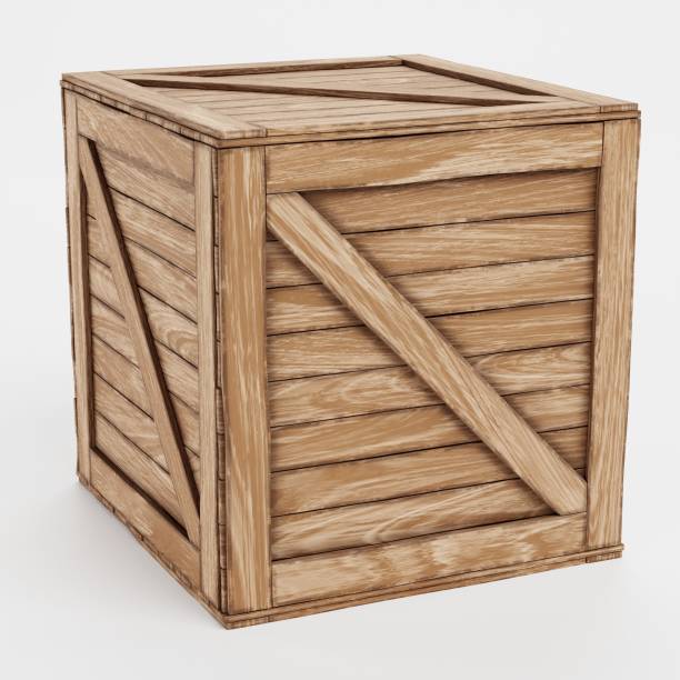 istock Realistic 3D Render of Wooden Box 1290475808