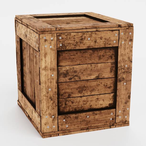 istock Realistic 3D Render of Wooden Box 1290475836
