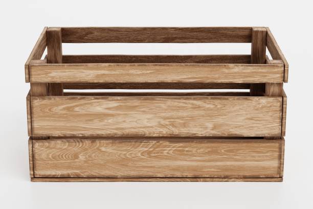 istock Realistic 3D Render of Wooden Box 1290475837