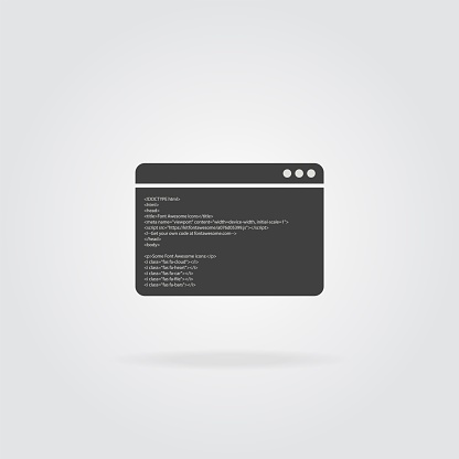 Programming Window With Code Of Css Web Browser Page With Code On Grey ...