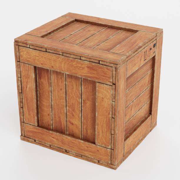 istock Realistic 3D Render of Wooden Box 1290477785