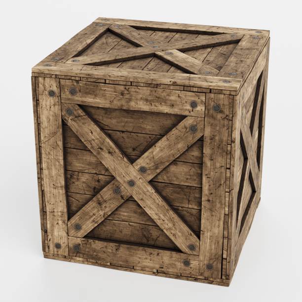 istock Realistic 3D Render of Wooden Box 1290477789