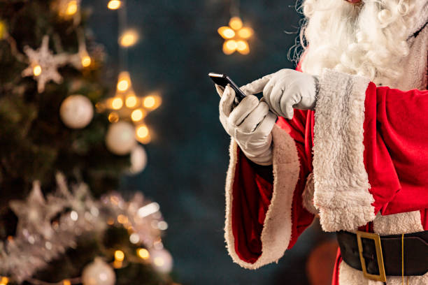istock Santa Claus shopping online 1290479682