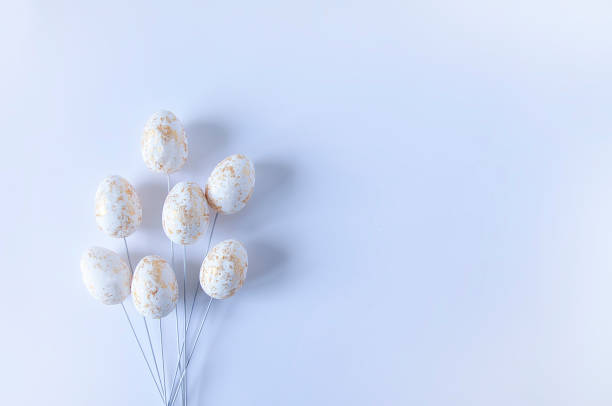 istock Colorful plastic Easter eggs. Festive table decoration for traditional celebration. 1290480413