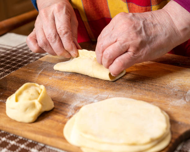 istock Woman making  manti  with minced beef meat 1290482849